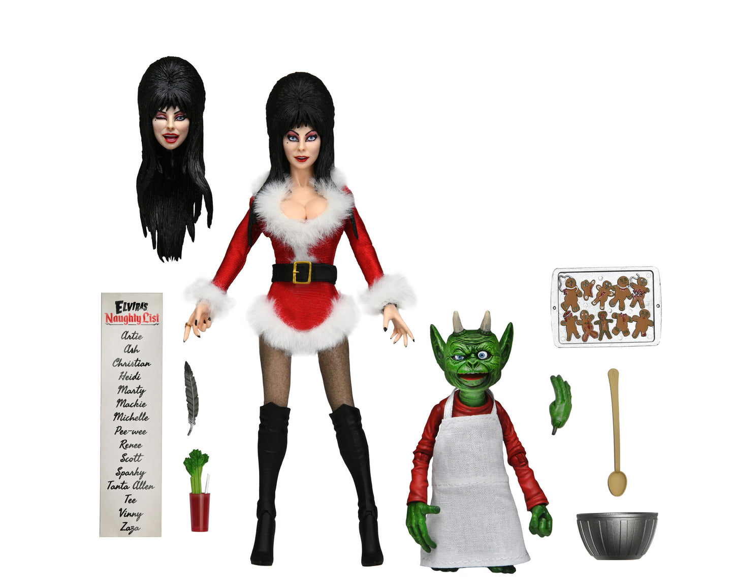 NECA Elvira 8” Clothed Action Figure – Elvira’s Very Scary Xmas