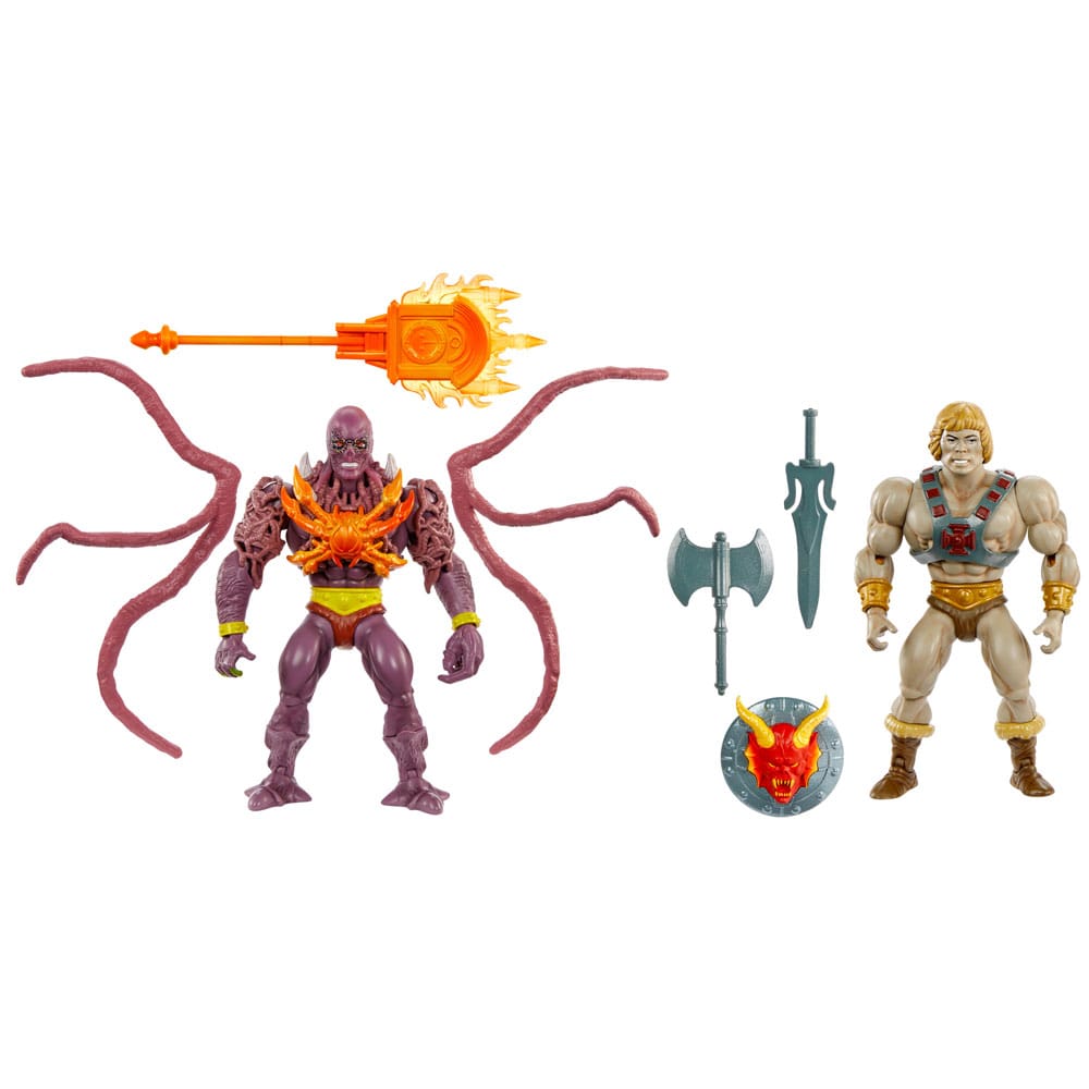 Pre Order Masters of the Universe x Stranger Things Origins Action Figure 2-Pack He-Man & Vecna 14 cm