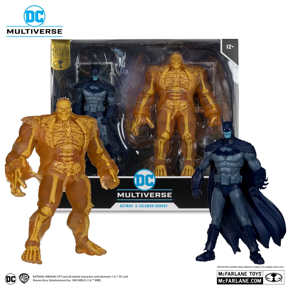 PRE ORDER Arkham City DC Multiverse Action Figure 2-Pack Batman & Solomon Grundy (Gold Label) 18 cm